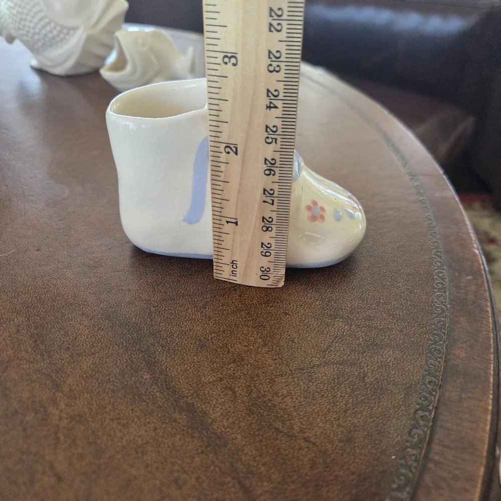 Vintage Baby Shoe Ceramic Planter